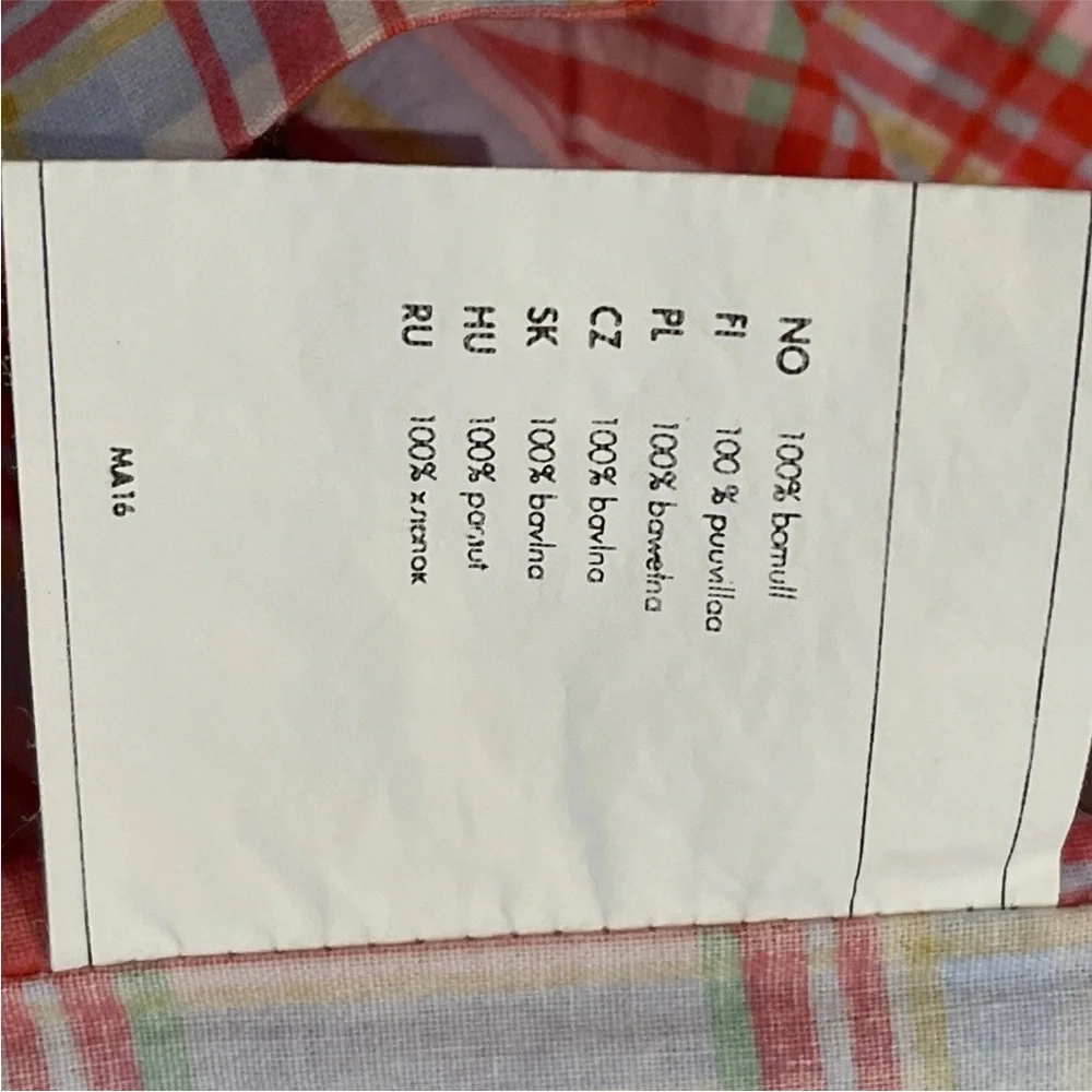 2 IKEA plaid euro shams 26”